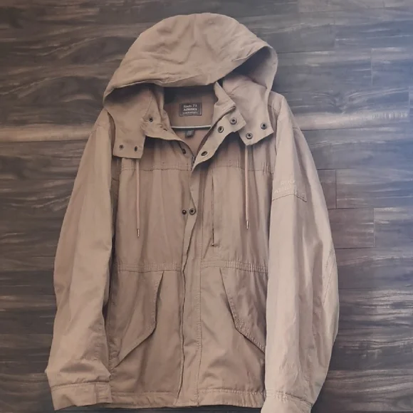 Roots 73 Athletics Hooded Field Jacket - Tan Khaki - Men’s Large - Picture 1 of 7